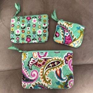 Vera Bradley NWOT Cosmetic Trio Bags